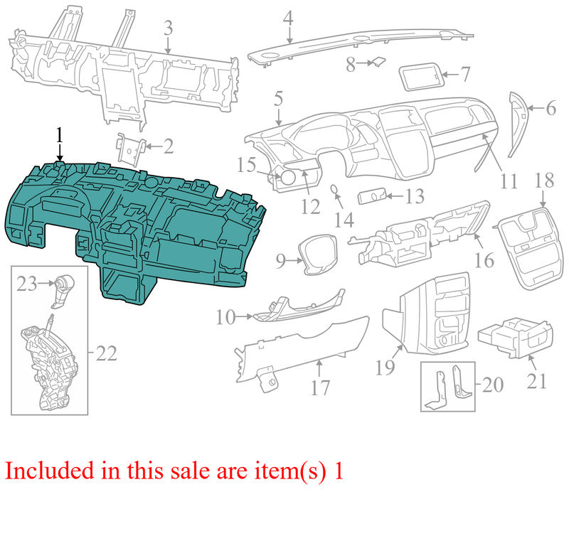 68110042AC 2011-2013 Chrysler Town &amp; Country Dashboard Panel Used 68110042AC OEM