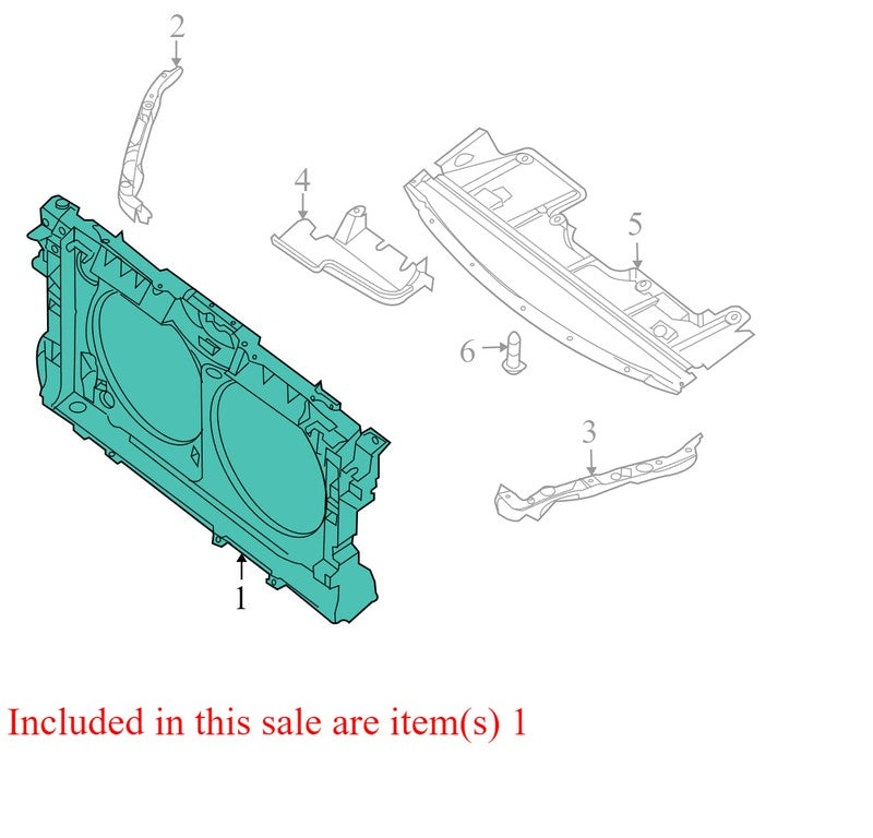 62500JB10A 2007-2011 Nissan Altima Radiator Support Panel W/ Fans Used OEM 62500JB10A