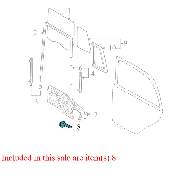 9881026200 2004-2006 Hyundai Santa Fe Rear Left Window Motor Used 9881026200 OEM
