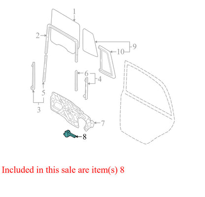 9881026200 2004-2006 Hyundai Santa Fe Rear Left Window Motor Used 9881026200 OEM