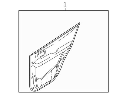 8332026000 2001-2004 Santa Fe Rear Right Door Interior Trim Panel Used 8332026000 OEM