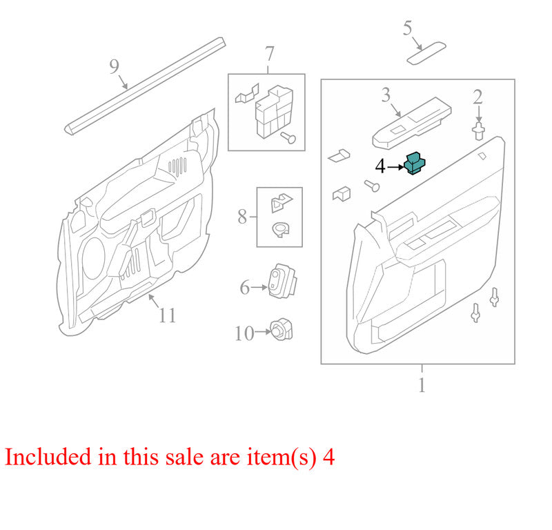 8L8Z14529AC 2008-2012 Ford Escape Driver FL Door Window Switch Used 8L8Z14529AC OEM