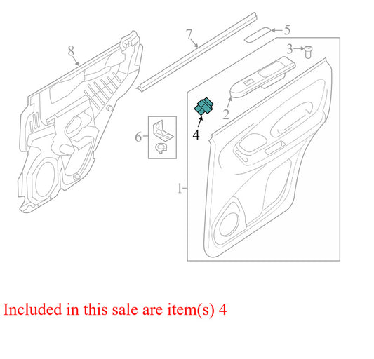 8L8Z14529AB 2008-2012 Ford Escape Driver RL Door Window Switch Used 8L8Z14529AB OEM