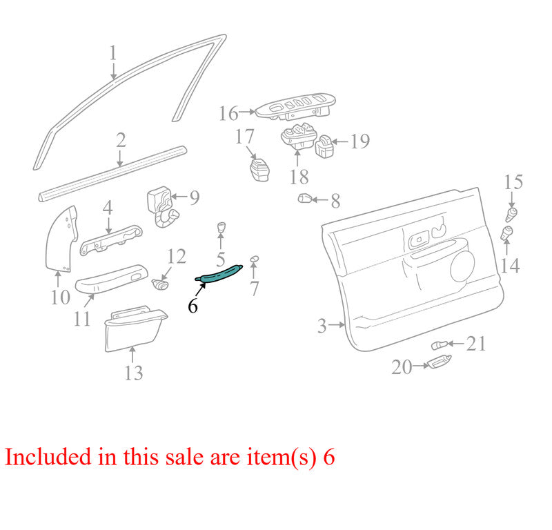 3W1Z5422666AAA 2008-2010 Lincoln Town Car FR Interior Door Pull Handle Used 3W1Z5422666AAA OEM