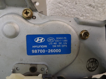 9870026000 2001-2006 Hyundai Santa Fe Back Glass Wiper Motor Used 9870026000 OEM