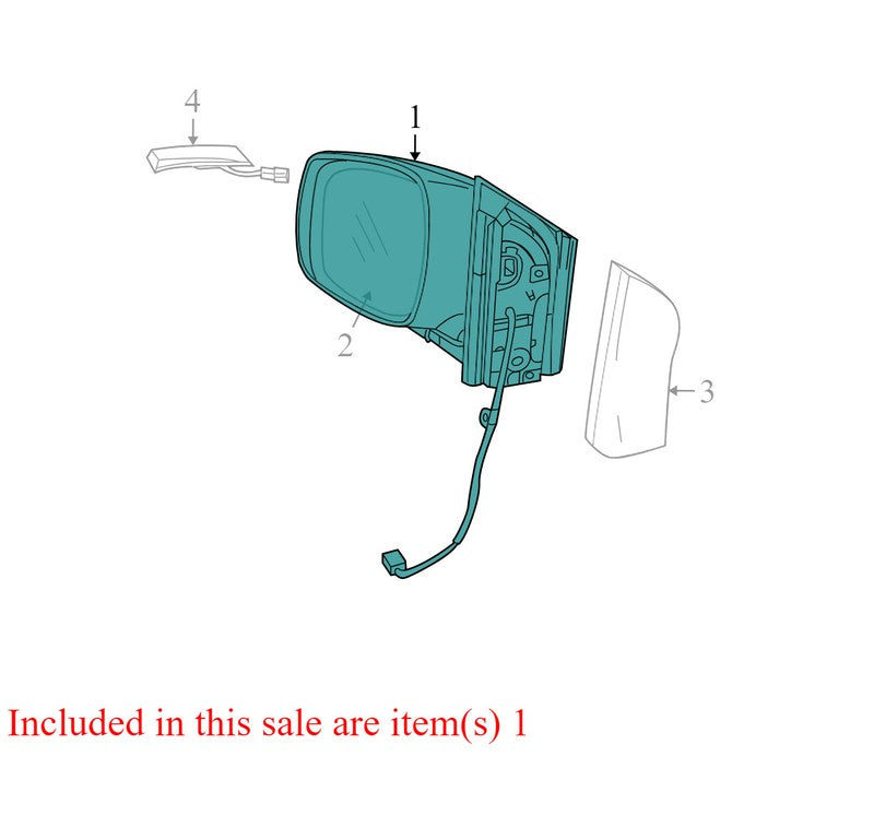 1AB781BGAC 2008-2010 Chrysler Town &amp; Country Driver FL Door Mirror Used 1AB781BGAC OEM