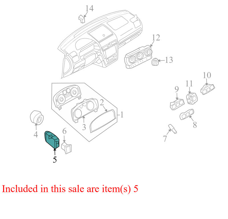 8E5T14K147BA 2009 Ford Fusion Headlight Dimmer Switch Used 8E5T14K147BA OEM