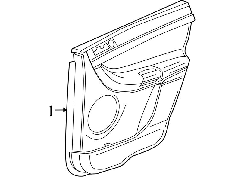 1BF131L2AA 2004-2008 Chrysler Pacifica Passenger Rear RR Interior Door Panel Used OEM