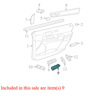 68620468AA 2012-2015 Chrysler Town &amp; Country FL Door Window Switch Used 68620468AA OEM