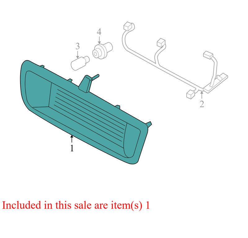 3W1X17B3889A  2004-2010 Lincoln Town Car Rear License Plate Light Panel Used 3W1X17B3889A OEM