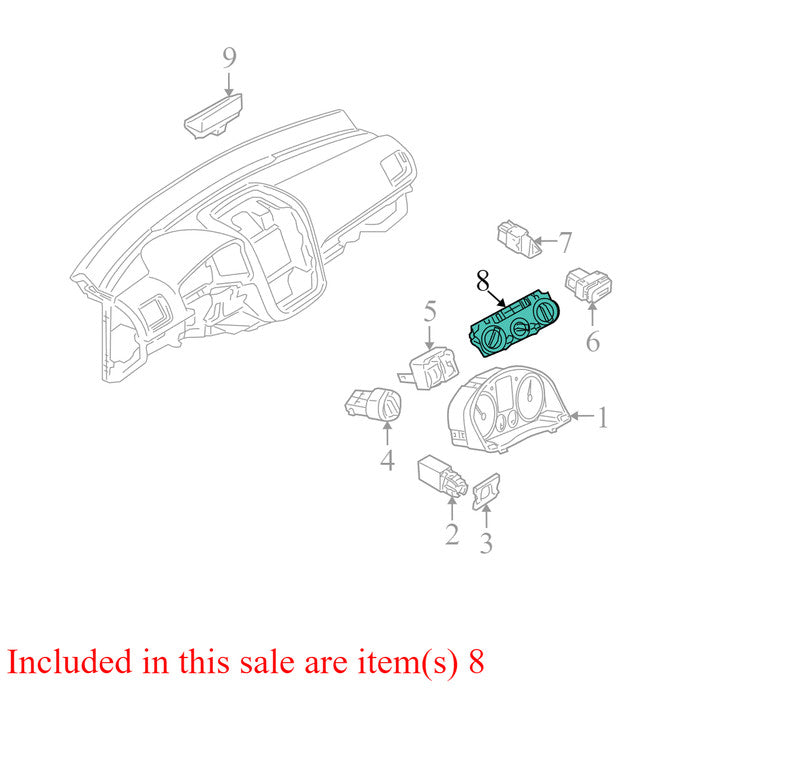 1K0907044BM 2005-2010 Volkswagen Jetta TDI Climate Control Panel Used OEM 1K0907044BM 