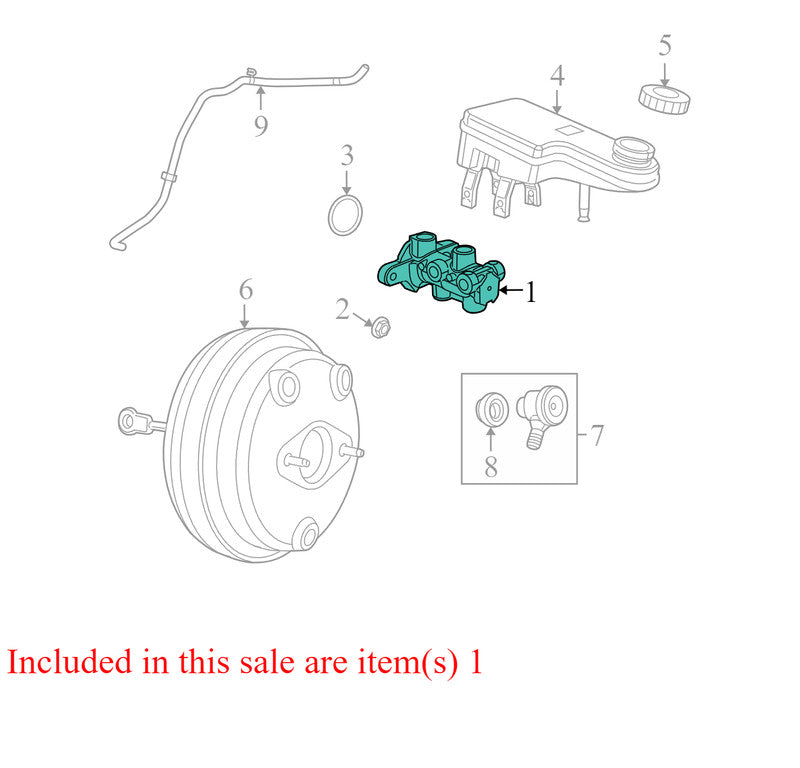 68100294AB 2009-2010 Dodge Journey Brake Master Cylinder W/ Reservoir Used OEM 68100294AB