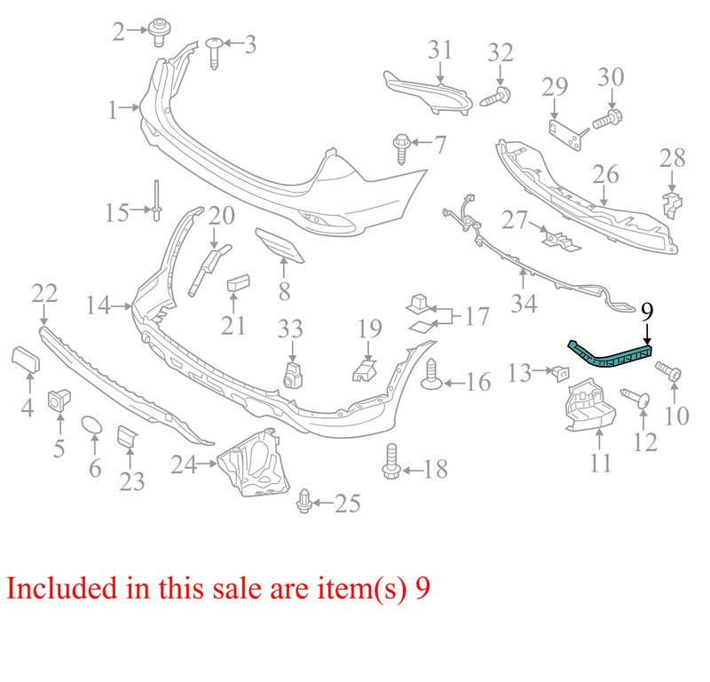 866144Z000 2013-2018 Hyundai Santa Fe Rear Right Bumper Bracket Used NOS 866144Z000 OEM