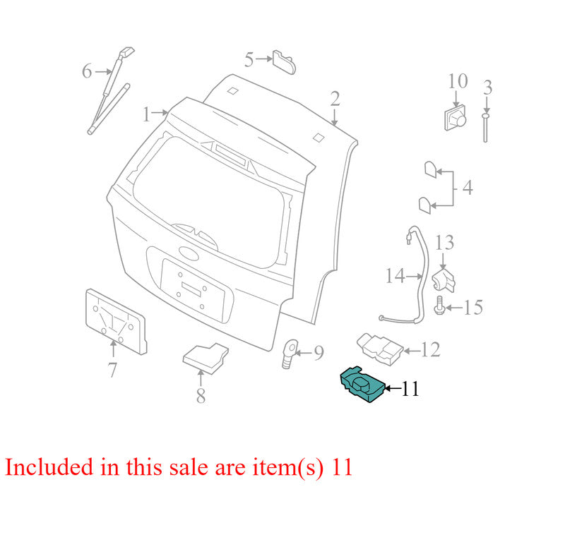 6L1Z7843150BA 2005-2007 Ford Freestyle Rear Trunk Liftgate Latch Used OEM 6L1A7843102