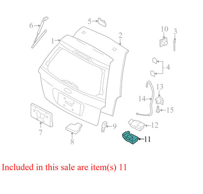 6L1Z7843150BA 2005-2007 Ford Freestyle Rear Trunk Liftgate Latch Used OEM 6L1A7843102