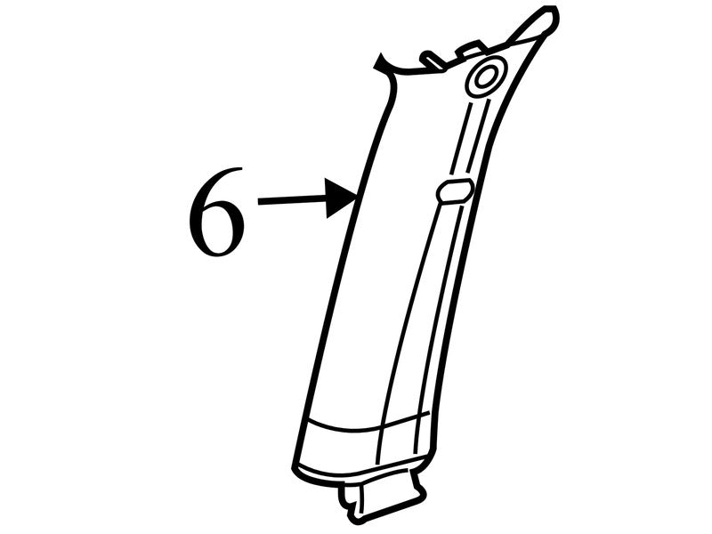 15235693 15235693 2005 Chevrolet Trailblazer Door B Pillar Post Trim 