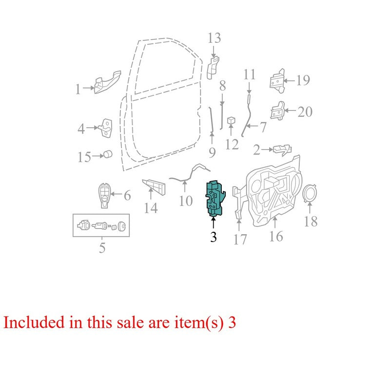 P04589416AEC 2007-2009 Dodge Caliber Driver FL Door Latch Assembly Used P04589416AEC OEM