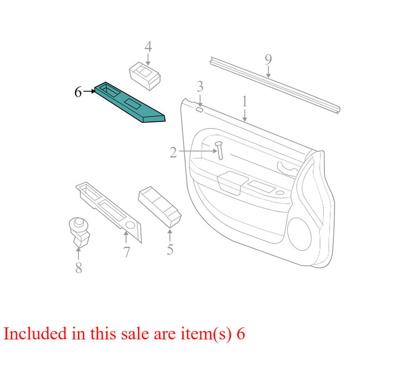1000698 2008-2010 Dodge Avenger Passenger Front Door Window Switch Used OEM 1JX161DVAA 