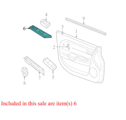 1000698 2008-2010 Dodge Avenger Passenger Front Door Window Switch Used OEM 1JX161DVAA 