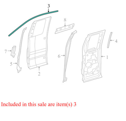 4L3Z18253A20AA 2004-2008 Ford F-150 Driver Rear RL Door Seal Used OEM 4L3Z18253A20AA