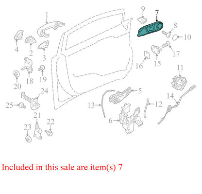 AE8Z5422600FA 2011-2019 Ford Fiesta Interior Front Right Door Handle AE83A22600 Used OEM