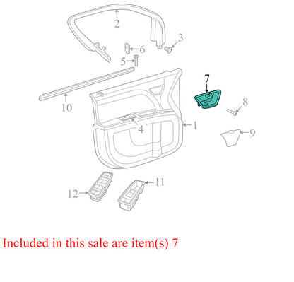 1GC78DK7AA 2009-2010 Dodge Journey Driver FL Interior Door Handle Bezel Used OEM 100000257