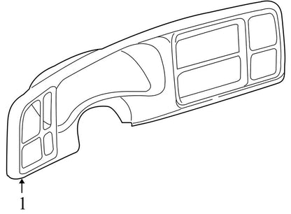 15150964A 2001-2002 GMC Yukon Instrument Cluster Bezel Used 15804984 OEM