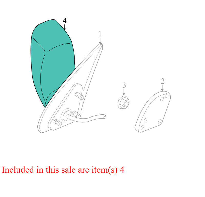5017087AA 1999-2004 Jeep Grand Cherokee Passenger FR Door Mirror Used OEM 710602LEC