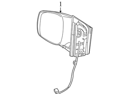 1AB731AUAI 2011-2020 Dodge Grand Caravan Left Driver's Door Mirror Used 1AB731AUAI OEM
