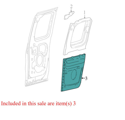 YL3Z1827407BAD 1999-2003 Ford F-150 Driver Rear RL Interior Door Panel Used OEM YL341827407