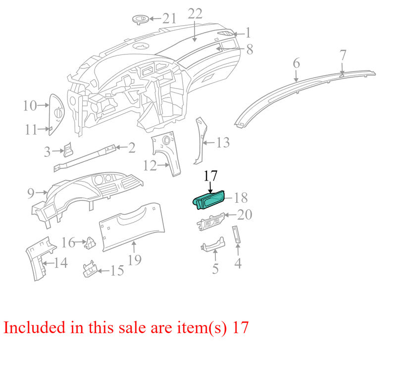 YM90XDVAA 2004-2008 Chrysler Pacifica Dashboard Storage Compartment Used OEM YM90XDVAA