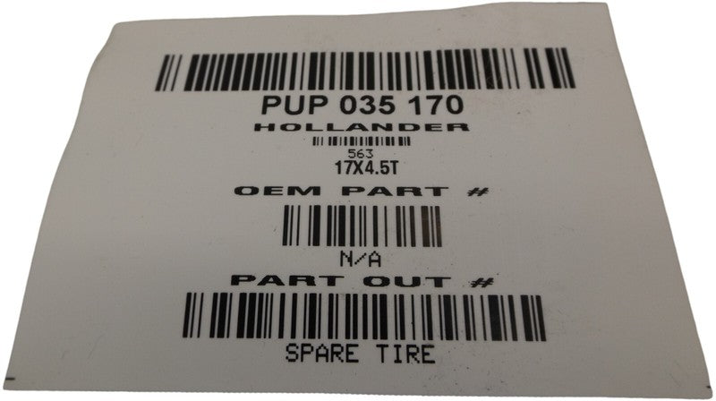 2010-2017 Chevrolet Equinox Emergency Spare Tire Wheel Rim 17x4.5T Used OEM