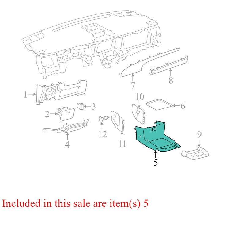 5540608020E0 2011-2014 Toyota Sienna Front Floor Trim Panel Used OEM 5540608020E0