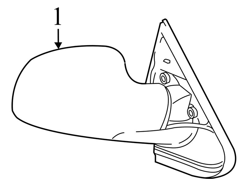 4857876AC 2001-2007 Chrysler Town &amp; Country Driver FL Door Mirror Used OEM 4857876AC