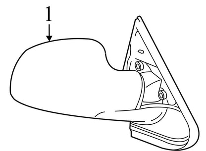 4857876AC 2001-2007 Chrysler Town &amp; Country Driver FL Door Mirror Used OEM 4857876AC