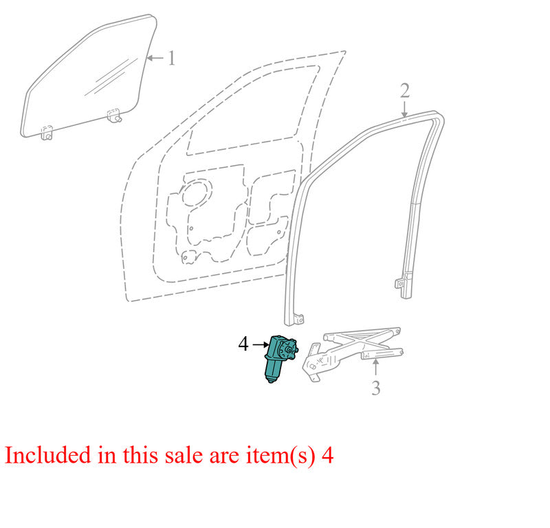 6L1Z7823395A 2003-2006 Ford Expedition Passenger FR Window Motor Used 6L1Z7823395A OEM