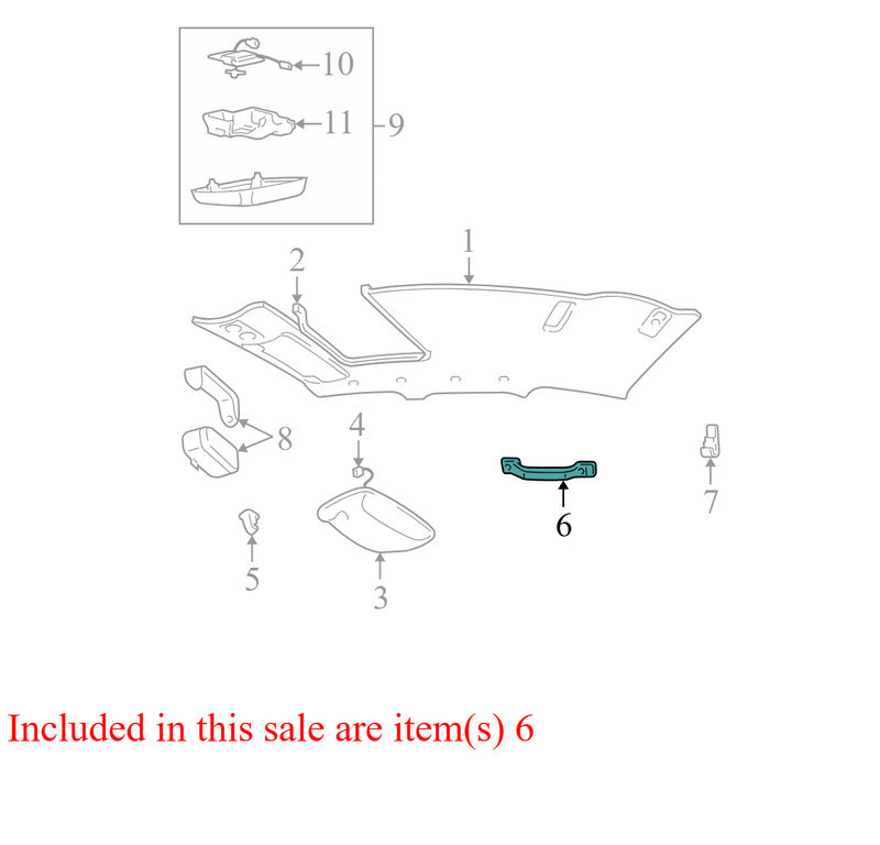 4W1Z5431407AAF 2004-2008 Lincoln Town Car Driver FL Interior Grab Bar Used 1W1Z5431406AAA OEM