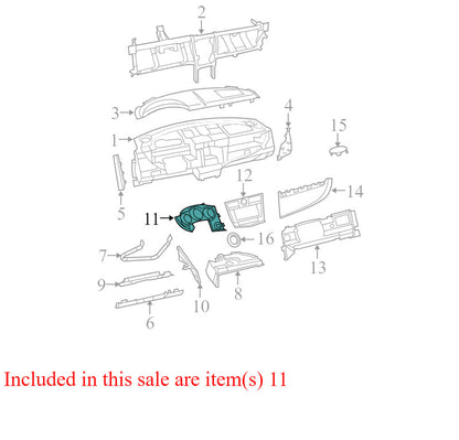 0XS97ESGAF 2008-2010 Dodge Avenger Gauge Instrument Cluster Bezel Used OEM YH031SGAH 