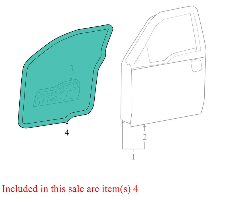 7L3Z1520708A 2004-2008 Ford F-150 Passenger Rear RR Door Seal Used OEM 7L3Z1520708A