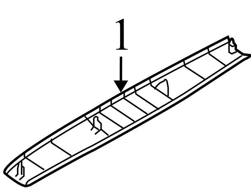 90904JM00A 2008-2015 Nissan Rogue Rear Trunk Liftgate Upper Trim Panel Used OEM 90904JM00A