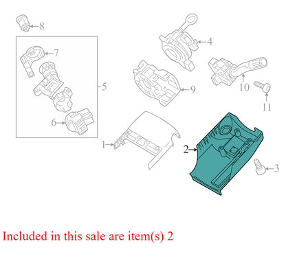 AE533K512AAW 2010-2012 Lincoln MKZ Lower Steering Column Cover Shroud AE5Z3530AA OEM