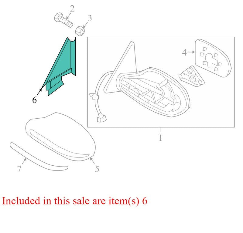 80293JA00A 2007-2012 Nissan Altima Passenger Side RH Mirror Sail Panel Used OEM 80293JA00A 