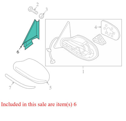 80293JA00A 2007-2012 Nissan Altima Passenger Side RH Mirror Sail Panel Used OEM 80293JA00A 