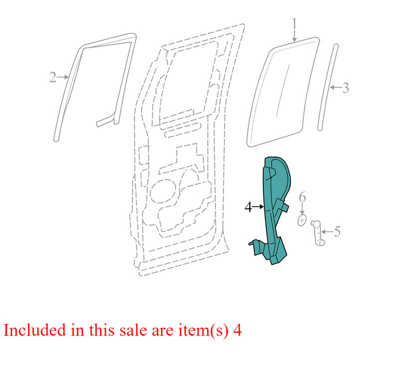 4L341827001 2004-2014 Ford F-150 Driver Rear Left Window Regulator Used OEM AL3Z1827001A