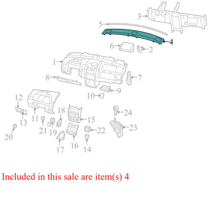 ZS66DX9AB 2008-2010 Chrysler Town &amp; Country Instrument Panel Pad Used OEM ZS66DX9AB