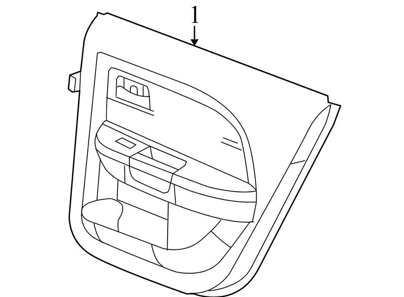 1GL481DVAA 2008-2010 Dodge Avenger Rear Left Door Interior Trim Panel Used 1GL481DVAA 