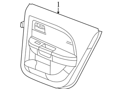 1GL481DVAA 2008-2010 Dodge Avenger Rear Left Door Interior Trim Panel Used 1GL481DVAA 