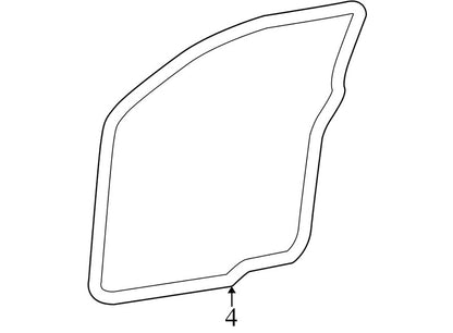7L3Z1520708A 2004-2008 Ford F-150 Passenger Rear RR Door Seal Used OEM 7L3Z1520708A