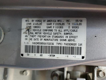 83750SDAA12057 2002-2008 Honda Accord Driver Rear RL Interior Door Panel Used OEM 83700S84A02ZA
