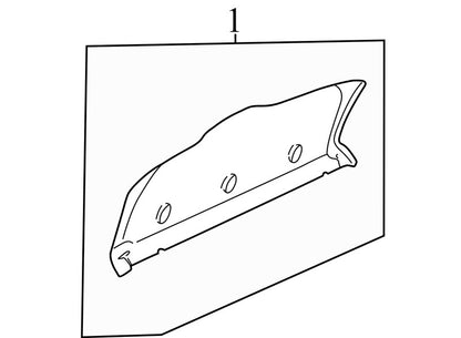 25753774 2002-2005 Buick LeSabre Rear Package Tray Trim Used OEM 161173GA